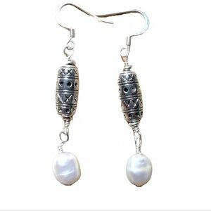 Pearl white barrel Marcasite silver tone  tube: